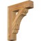 Ekena Millwork Olympic Block Rough Sawn Bracket, Western Red Cedar, 4"W x 18"D x 22"H BKT04X18X22OLY05RWR - alternate 1